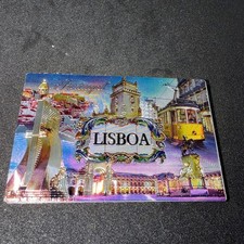 Lisbon Portugal Metalic Souvenir Fridge Magnet