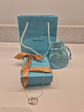 Tiffany & Co Silver 1837 Interlocking Circles 18 inches chain Necklace, RRP £505