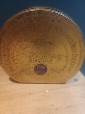 2 x gold vintage metal biscuit tins Cadburys rustic