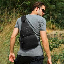 Men Small Chest Bag Pack Travel Sport Shoulder Sling Backpack Cross Body Bag NEW