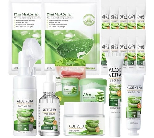 18pcs aloe vera skincare gift - aloe,