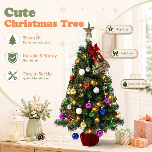 3ft pre lit artificial - 3ft, pre-lit