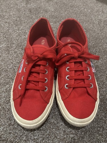 Superga red canvas - red,