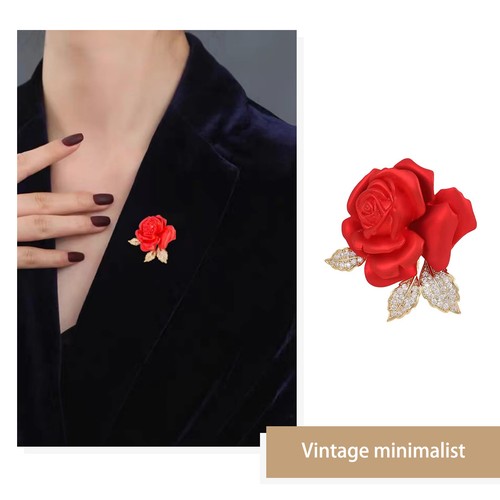 Exquisite rose brooch elegant - rose,