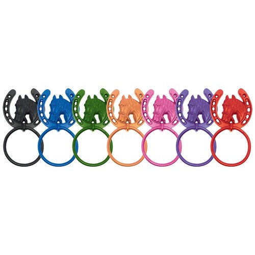 Horse shoe tie ring black - tie,
