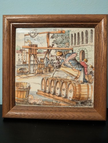 Vintage framed dutch delft - vintage,