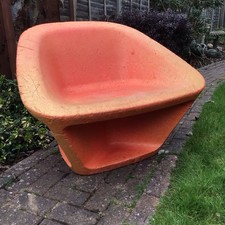 Rare Tom Dixon 2006 Orange EPS Polystyrene Brutalist Grab Chair - 500 Made