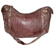 Marco Buggiani Soft Leather Bag, Shoulder/Hobo, Brown + Studs Design