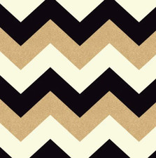 Glitterati Chevron Black Gold