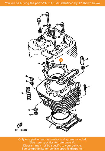 Yamaha gasket cylinder head - gasket,,