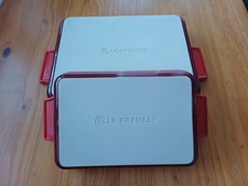 Le Creuset Stoneware Set Of 2 Baking Dishes 25cm & 32cm Cerise Red RRP £102