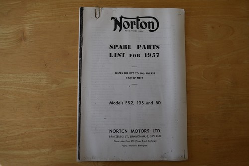 Norton spare parts list - norton,