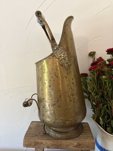 Vintage dutch gold brass coal - vintage,