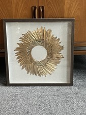 Gold Feather Shadow Box
