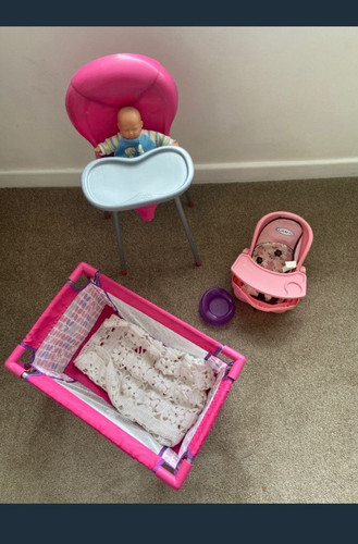 Graco play cot high - cot,, chair