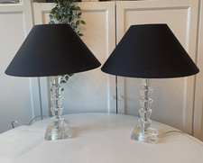 Pair Glass Art Deco Style