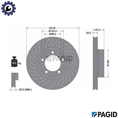 Brake disc 50277nhc for - 2x,