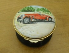 Eximious Vintage Sports Car Enamel Box - 2 1/4"(5.75cms)