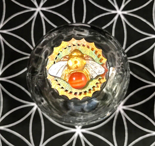 Steampunk upcycled glass - upcycled,