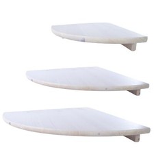 White Wooden Corner Shelves