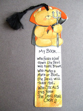 Art BOOKMARK Andrew Brownsword Forever Friends Teddy Bear DEVIL My Book
