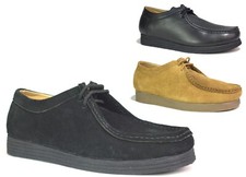 MENS WALLABEE BLACK LEATHER