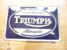 TRIUMPH MOTORCYCLES  METAL SIGN