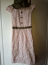 War WW2 Child girl Dress Up Outfit World Book Day Halloween 7-9 Dress Hat 