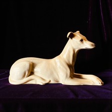 Nelson Pottery Made in England Large Whippet Dog Figurine 9"