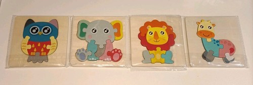 Wooden zoo animals jigsaw - animals,