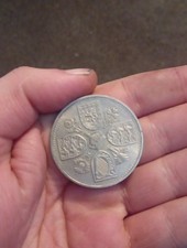 RARE 1953 Queen Elizabeth II Coronation Crown 5 Shilling Coin Great Britain