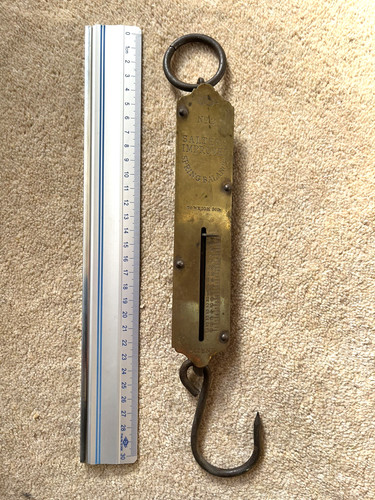 Antique brass salter spring - salter's,