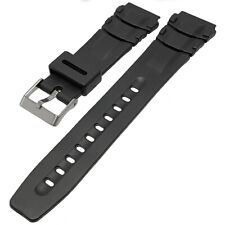Black Divers Rubber PVC Watch Strap Band 20mm (24mm Shoulder) To Fit Casio