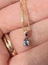 9ct Gold Tanzanite Pendant Necklace, with Box and Certificate of Authenticity