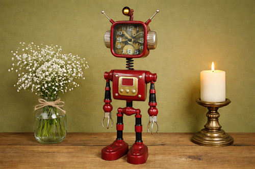 Vintage industrial metal red - metal,