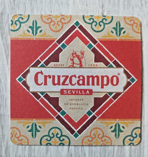 Beer mat.Cruzcampo,Sevilla.Collectible Breweriana.Advertising Coaster.