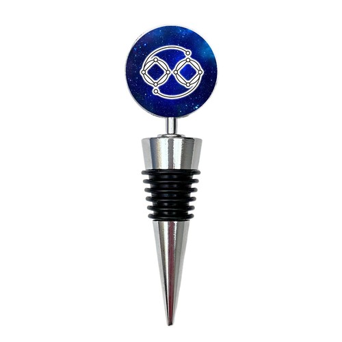Cancer star sign wine bottle - star,