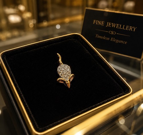 Gold tone mouse - mouse, pin