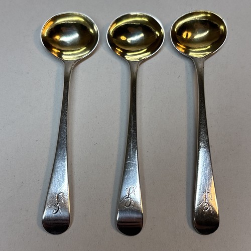 Set three gilded sterling - of,
