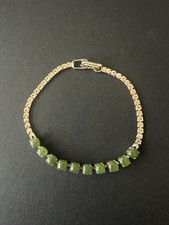 vintage-style green jade link