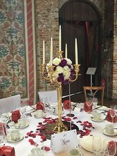 HIRE only 10 x 80cm gold candelabra wedding event party flowers centrepiece 