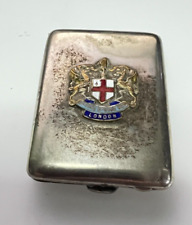 Vintage London Crest Souvenir matchbook holder EPNS 64 x 46 mm