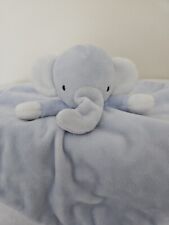 Sainsburys TU Pale  Blue Elephant white ears Baby Comforter Soft Blankie Doudou