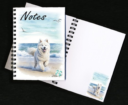 Samoyed dog notebook - dog, +