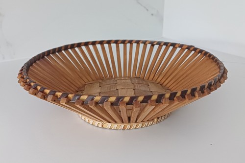 Bamboo wooden fruit bowl - wooden,