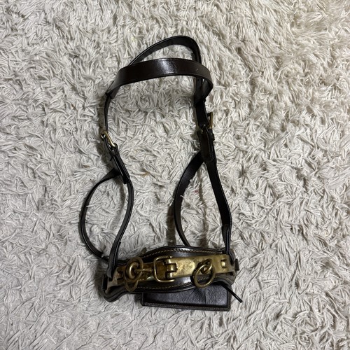 Cob brown leather horse - cob,