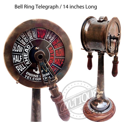 Brass vintage ship telegraph - brass,