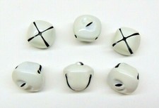 Large WHITE Metal JINGLE BELLS
