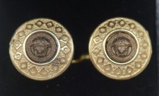Genuine Versace Medusa Gold Color Cufflinks Large 22mm 1"