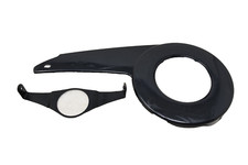 Short Folding or Kids Bike Chainguard 185mm Diameter Black Chain guard